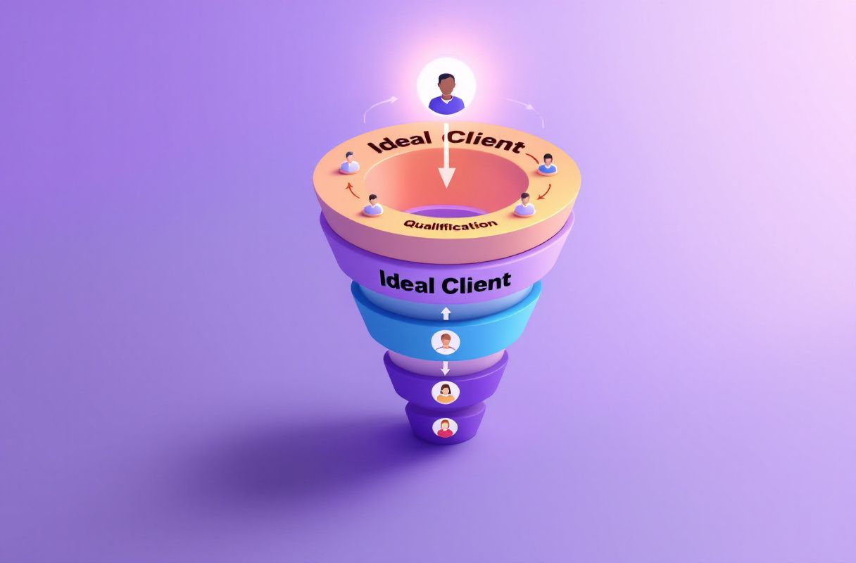 Inbound LinkedIn leads qualifying themselves through a self-selection funnel