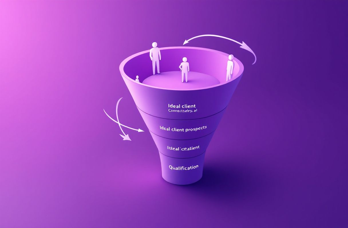 Inbound LinkedIn leads qualifying themselves through a self-selection funnel